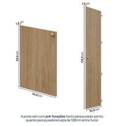 Guarda-Roupa 2 Módulos 4 Portas 3 Prateleiras Frame CabeCasa MadeiraMadeira - 7