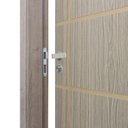Ver imagem 4 de Kit Porta de Madeira Decorada 215x94cm com Batente de MDF Ultra 10cm Neblina MGM Marrom/Carvalho Alp