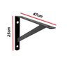 Kit 2 Peças Suporte Mão Francesa Forte, para Prateleira de 50cm - Preta - 2