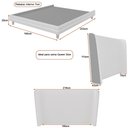 Ver imagem 3 de Cama Japonesa com Cabeceira Corea Queen Courino Bege / Bouclé Suave Off White - Sallar Home
