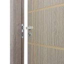 Ver imagem 4 de Kit Porta de Madeira Decorada 215x74cm com Batente de MDF Ultra 10cm Neblina MGM Marrom/Carvalho Alp