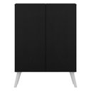 Ver imagem 7 de Aparador Buffet 2 Portas Retrô Veneza Multimóveis V3609 Preto/Branco