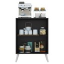 Ver imagem 6 de Aparador Buffet 2 Portas Retrô Veneza Multimóveis V3609 Preto/Branco