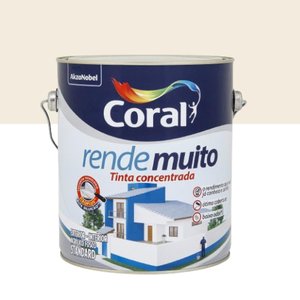 Tinta Acrílica Fosca Rende Muito Branco 3,6l - Coral