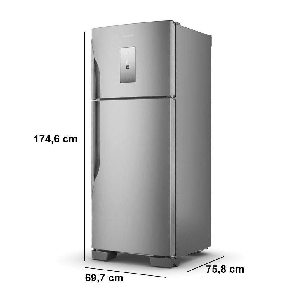 Refrigerador Panasonic Bt56 435 Litros Ff Nr-bt56pd4xb Aço