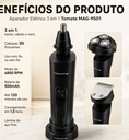 Ver imagem 3 de Conjunto 3 em 1 para Cabelo, Barba e Nariz Tomate Mag-9501 Recarregáve
