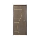 Ver imagem 3 de Kit Porta de Madeira Decorada 215x64cm com Batente de MDF Ultra 10cm Cantareira MGM Marrom/Carvalho