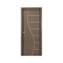 Ver imagem 1 de Kit Porta de Madeira Decorada 215x64cm com Batente de MDF Ultra 10cm Cantareira MGM Marrom/Carvalho
