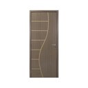 Ver imagem 3 de Kit Porta de Madeira Decorada 215x74cm com Batente de MDF Ultra 10cm Cantareira MGM Marrom/Carvalho