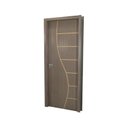 Ver imagem 2 de Kit Porta de Madeira Decorada 215x64cm com Batente de Mdf Ultra 10cm Cantareira Mgm