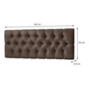Ver imagem 3 de Cabeceira de Cama Estofada Casal 140cm Capitone Marrom- Rede Móveis