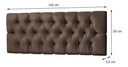Ver imagem 3 de Cabeceira de Cama Estofada Casal 140cm Capitone Marrom- Rede Móveis