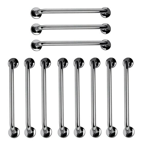 Barra de Apoio 60cm Aço Inox Kit 11 Uni Criança Idoso Gestante Suporte Resistente Anti Queda Evita a