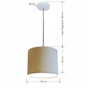 Ver imagem 2 de Lustre Luminária Pendente Vivare Free Lux Pe-4106br Cúpula em Tecido 20x25cm
