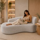 Ver imagem 2 de Sofa Curvo 2 Lugares Charlotte Bouclê Moscow Design Orgânico