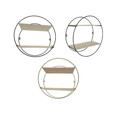 Prateleira Decorativa de Metal Redonda Hd51401