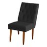 Jogo 04 Cadeiras de Jantar Estofada Cozinha Paris Suede Preto Eli Móveis - 3