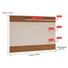 Estante Painel 1.8m TV 40 42 47 48 50 55 58 Polegadas Prateleiras Sala Quarto Off White/Freijó - 4