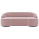 Ver imagem 3 de Sofá 3 Lugares Curvo Sala de Estar Living Lótus D02 Veludo Rosê 180 cm C-305 - Lyam Decor