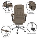 Ver imagem 2 de Cadeira de Escritório Ergonômica Presidente com Apoio Para Pés Oficial Webshop