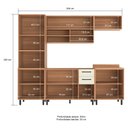 Ver imagem 4 de Cozinha Completa Modulada 5 Peças com Gabinete para Pia Havana Multimóveis Cr20317