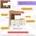 Ver imagem 3 de Cozinha Completa Modulada 5 Peças com Gabinete para Pia Havana Multimóveis Cr20317