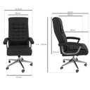 Ver imagem 5 de Cadeira de Escritório Presidente Giratória Ergonômica 150kg Oficial Webshop