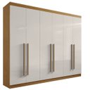 Ver imagem 1 de Guarda Roupa Casal 6 Portas 6 Gavetas - da Vinci Plus-cinamomo/off White - Móveis D'doro