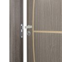 Ver imagem 4 de Kit Porta de Madeira Decorada 215x74cm com Batente de MDF Ultra 10cm Gaúcha MGM Marrom/Carvalho Queb