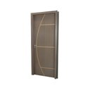 Ver imagem 2 de Kit Porta de Madeira Decorada 215x74cm com Batente de MDF Ultra 10cm Gaúcha MGM Marrom/Carvalho Queb