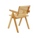 Ver imagem 6 de Kit 2 Cadeiras com Assento Encosto Rattan Base Cor Natural em Madeira