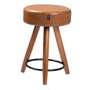 Ver imagem 1 de Banco Banqueta Paris Baixa 50cm Couríssimo Amarula - Salaone