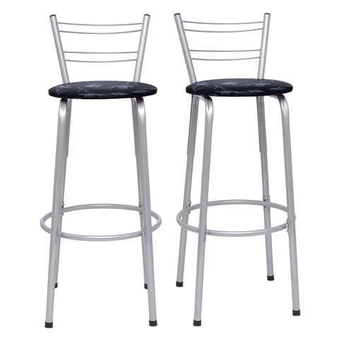 Kit 2 Banquetas para Balcão Flórida Prata Bistrô Ilhas Cozinha Gourmet Bares