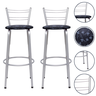 Kit 2 Banquetas para Balcão Flórida Prata Bistrô Ilhas Cozinha Gourmet Bares - 1