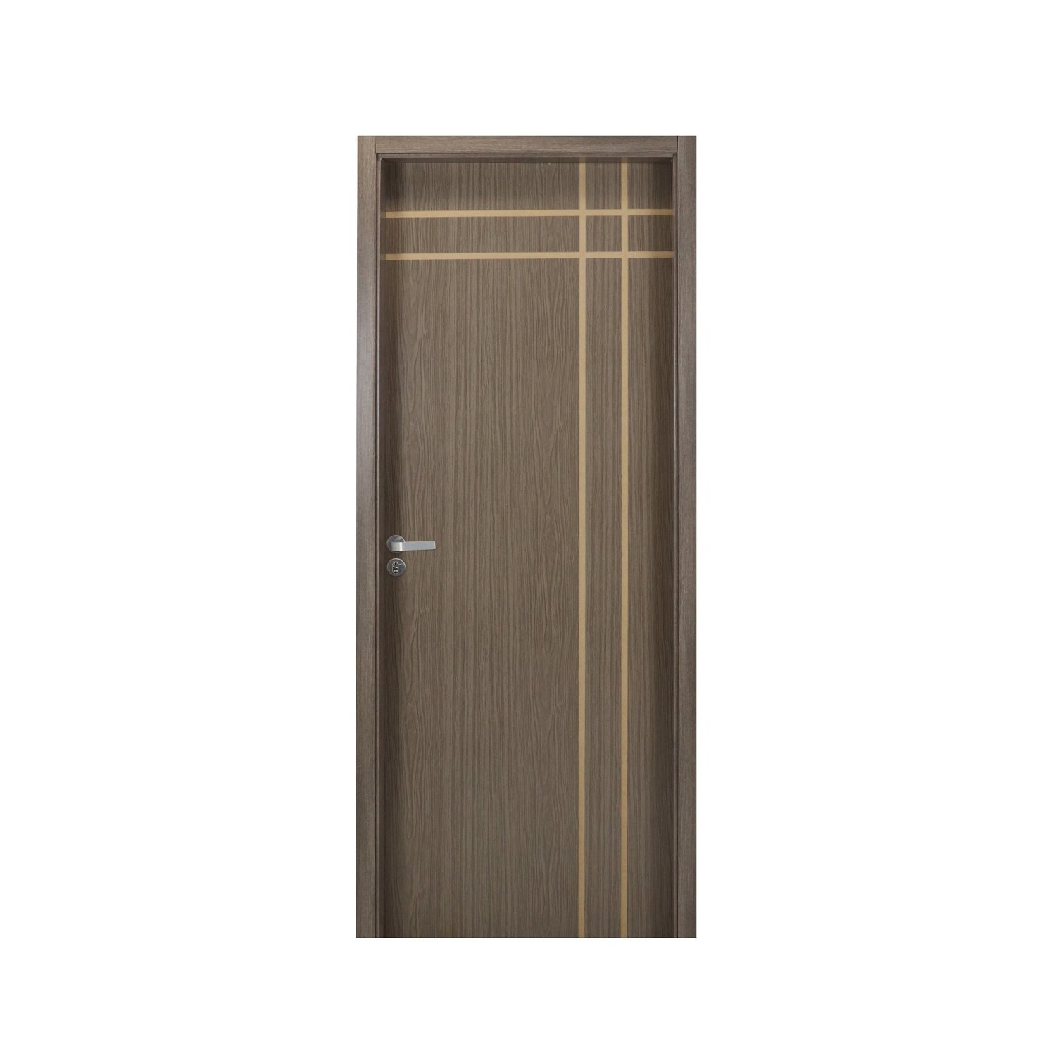 Kit Porta de Madeira Decorada 215x84cm com Batente de MDF Ultra 10cm Mantiqueira MGM - 1