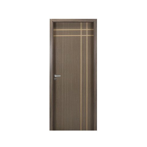 Kit Porta de Madeira Decorada 215x64cm com Batente de MDF Ultra 10cm Mantiqueira MGM Marrom/Carvalho