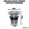 Válvula Ralo Tanque Simples Abs Cromada - 4