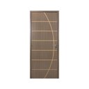 Ver imagem 3 de Kit Porta de Madeira Decorada 215x94cm com Batente de MDF Ultra 10cm Neblina MGM Marrom/Carvalho que