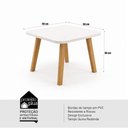 Ver imagem 3 de Sala de Jantar 90x90 Bela 4 Cadeiras Bom Pastor Naturale Off Bege