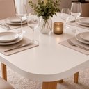 Ver imagem 2 de Sala de Jantar 90x90 Bela 4 Cadeiras Bom Pastor Naturale Off Bege