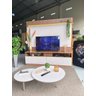 Estante Rack Home Painel Tv de até 50 55 65 Polegadas Mármore/ripado - 6