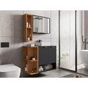 Ver imagem 2 de Conj Banheiro Gabinete Ibiza 2076118 Preto Fosco/naturalle