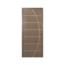 Ver imagem 3 de Kit Porta de Madeira Decorada 215x84cm com Batente de MDF Ultra 10cm Neblina MGM Marrom/Carvalho que
