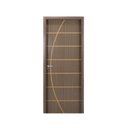 Ver imagem 1 de Kit Porta de Madeira Decorada 215x84cm com Batente de MDF Ultra 10cm Neblina MGM Marrom/Carvalho que