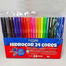 Caneta Hidrografica 24 Cores Hidrocor Futuro Escolar - 3
