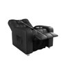 Poltrona do Papai Reclinavel Resistente Confortavel Gm Corino Preto - 6