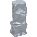 Ver imagem 1 de Vaso Decorativo Enfeite Casa Amassado Home&co Cerâmica 23x11x11cm Cinza