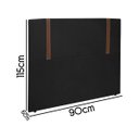 Ver imagem 5 de Cabeceira Pietro 90cm para Cama Box Solteiro Bouclê - Sofa Store:bouclê Preto