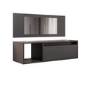 Ver imagem 1 de Penteadeira Camarin Eva Preto com 1 Porta e Espelho - Vallisa Decor