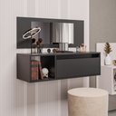 Ver imagem 3 de Penteadeira Camarin Eva Preto com 1 Porta e Espelho - Vallisa Decor